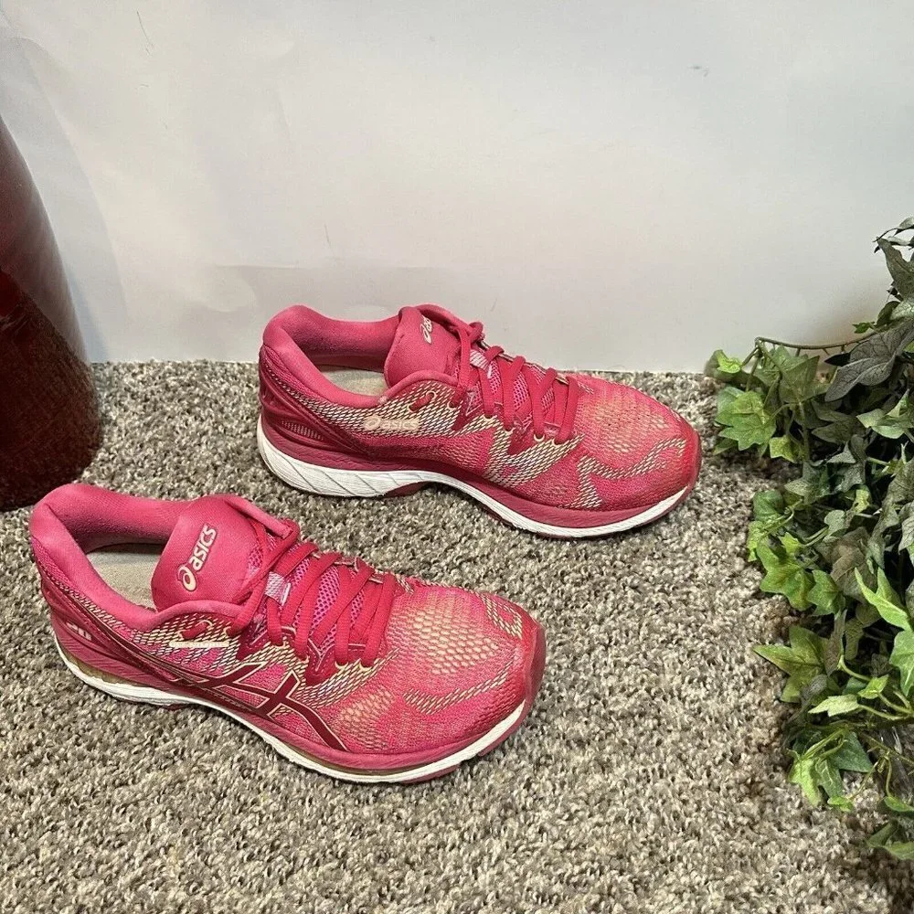 ASICS Gel-Nimbus 20 Womens Size 8.5 Athletic Running Shoes Pink T850N
